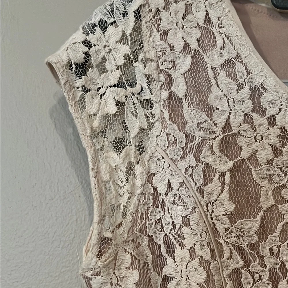 The Limited Cream Peplum Embellished Blouse - Picture 2 of 7